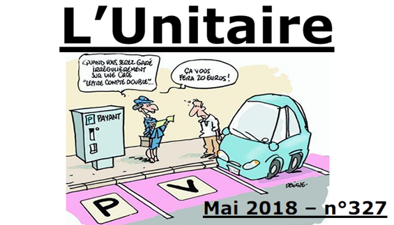 L’Unitaire – Mai 2018