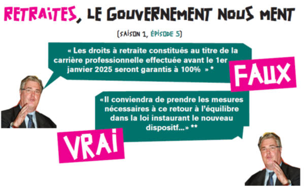 Retraites : le gouvernement nous ment, épisode N°5