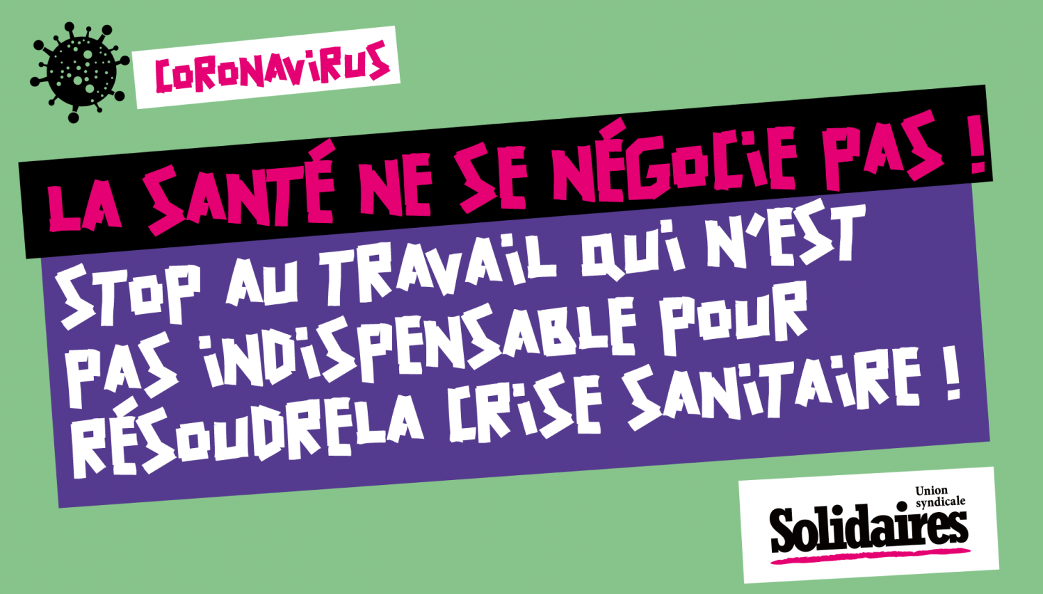 COVID 19: informations de Solidaires